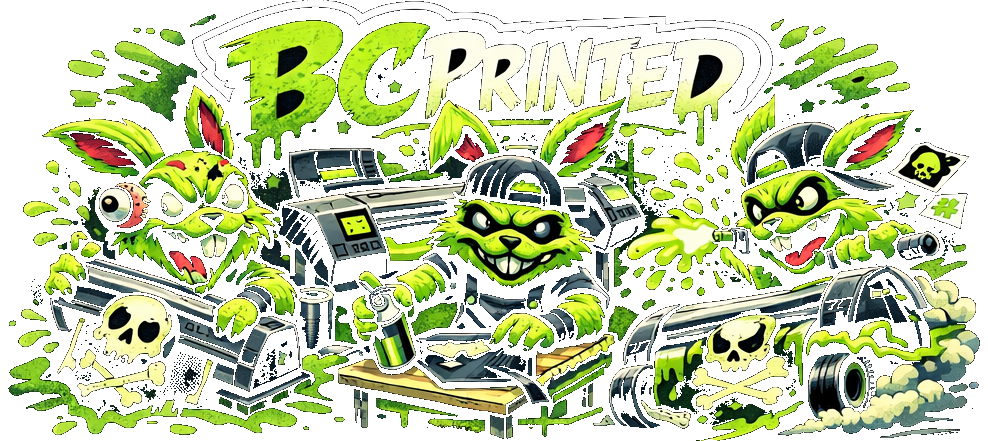 BCPrinted zombie rabbit banner artwork